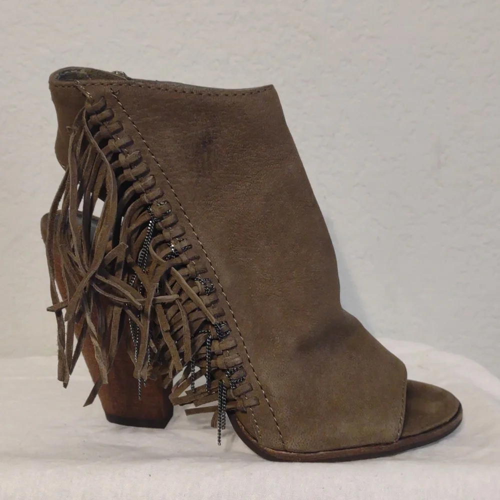 Dolce Vita Noralee Ankle Boots in Olive Nubuck. Size 7.5 EUC - Picture 10 of 15
